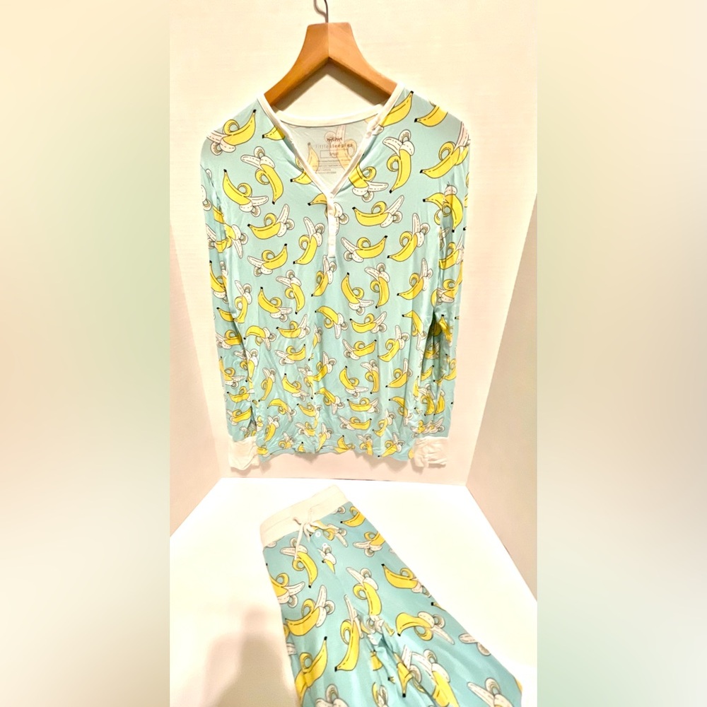 Little Sleepies Bananas Women’s Jogger Pajama Set size Small Long Sleeve - Picture 7 of 9